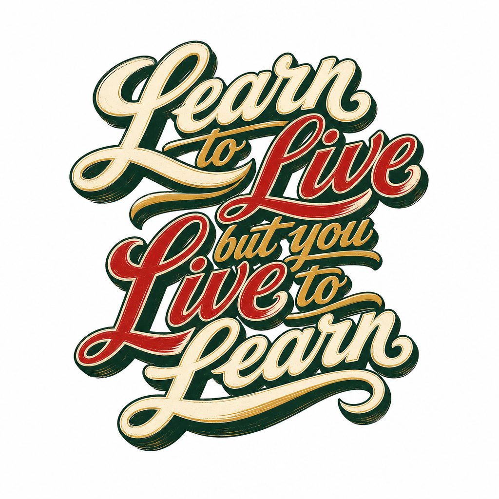 T-shirt graphic concept — bold lettering badge