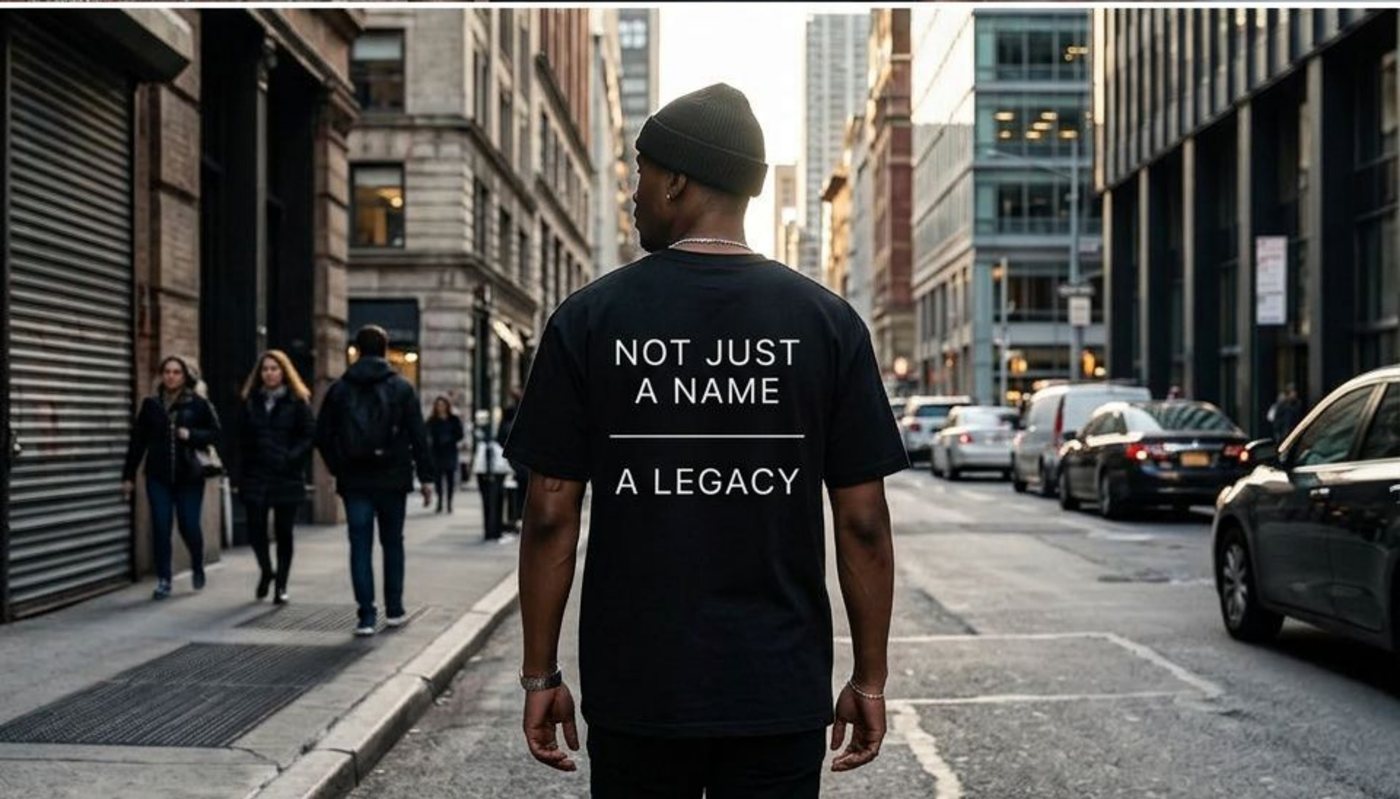 R.E.N.O.I.R. Legacy T-shirt — back tagline, high-contrast colorway