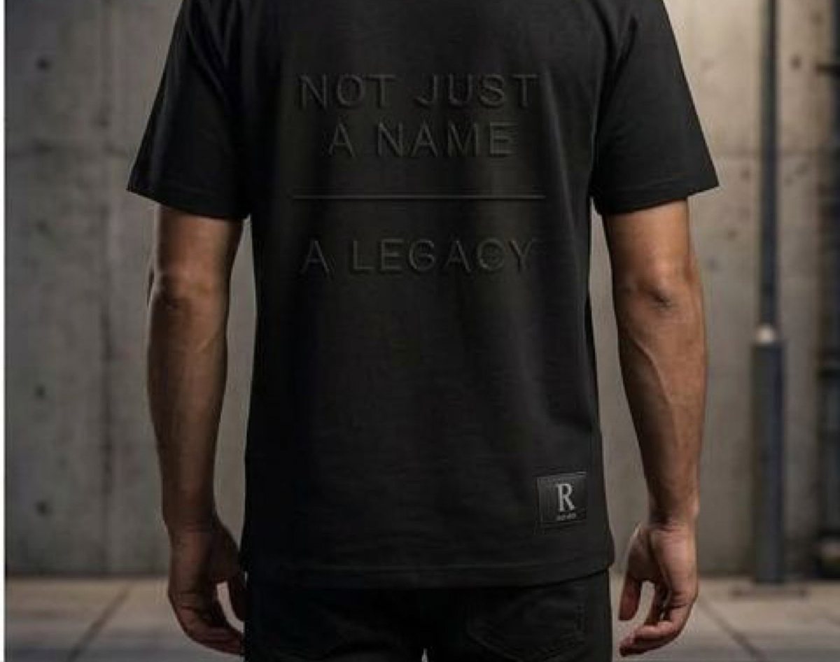 R.E.N.O.I.R. Legacy T-shirt, back tagline detail, tonal colorway
