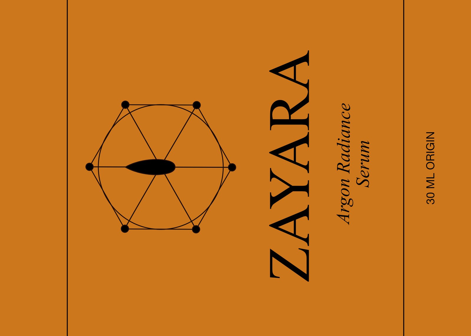 Zayara Origine line label — Argan Radiance Serum